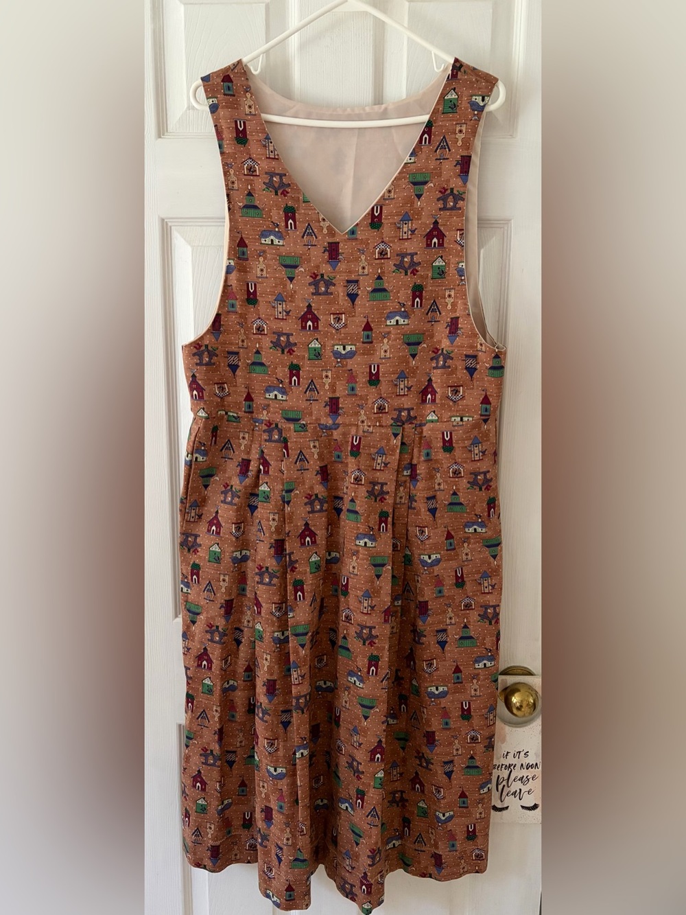 Handmade Birdhouse Print Dress